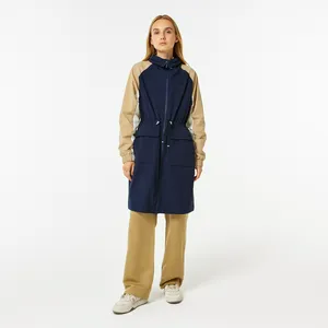 Женская двухцветная ветровка Lacoste с капюшоном, синий, арт. BF0322R