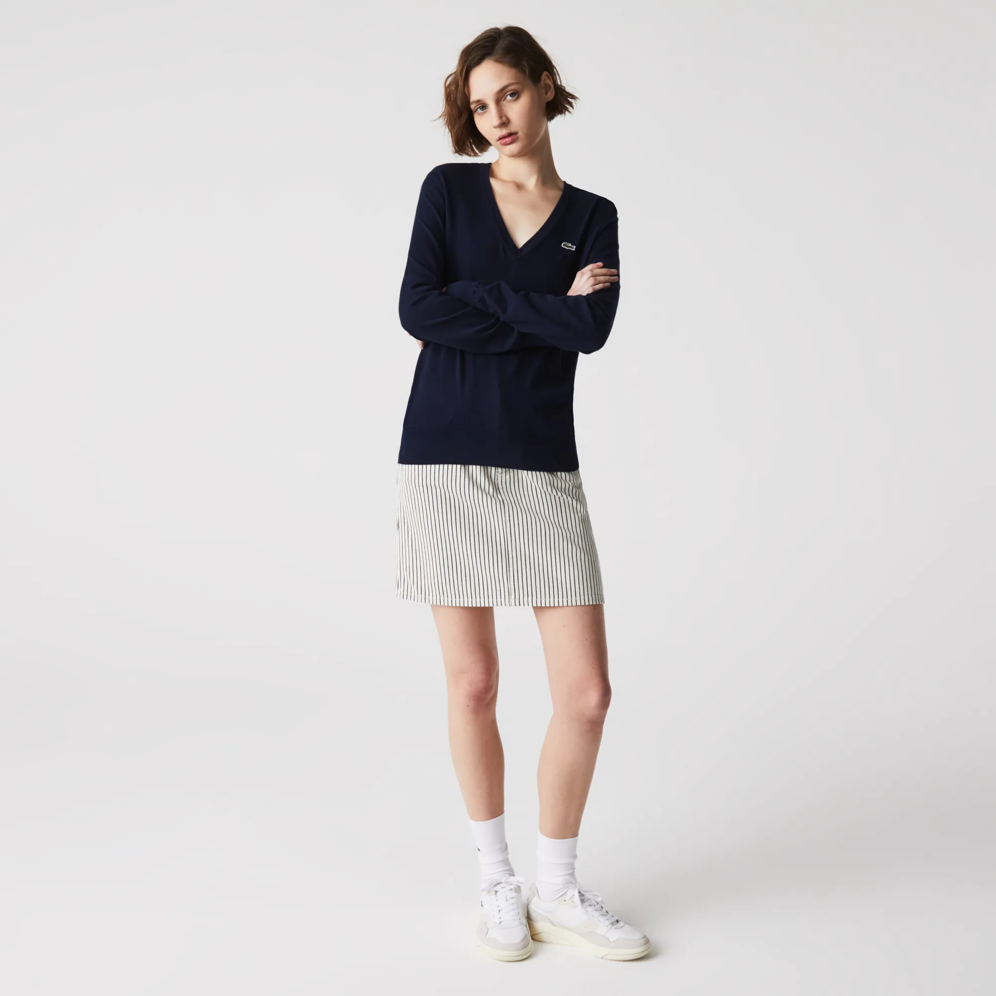 Женский свитер Lacoste из органического хлопка, синий, арт. AF1323