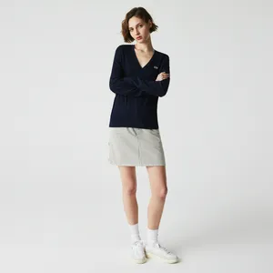 Женский свитер Lacoste из органического хлопка, синий, арт. AF1323