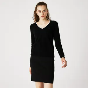 Женский свитер Lacoste из шерсти и кашемира, черный, арт. AF2237