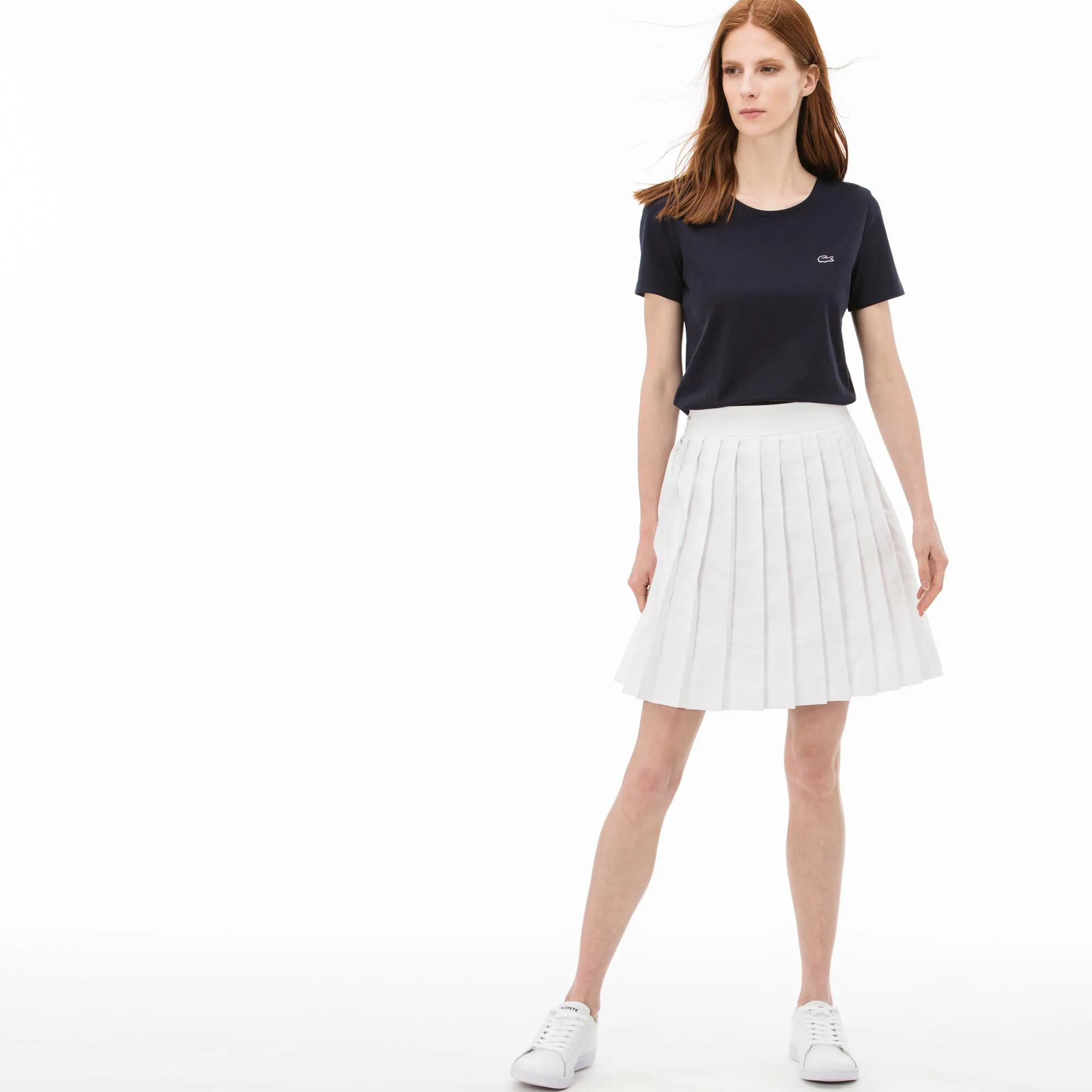 Плиссированная юбка Lacoste, белый, арт. JF0902
