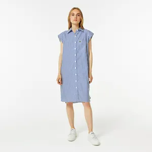 Женское платье Lacoste Loose Fit в полоску, синий, арт. EF5874