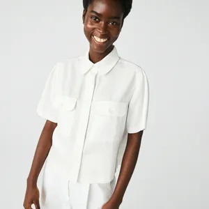Женская блузка Lacoste свободной посадки, белый, арт. CF0991