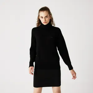 Женский свитер Lacoste с высоким воротом, черный, арт. AF2236