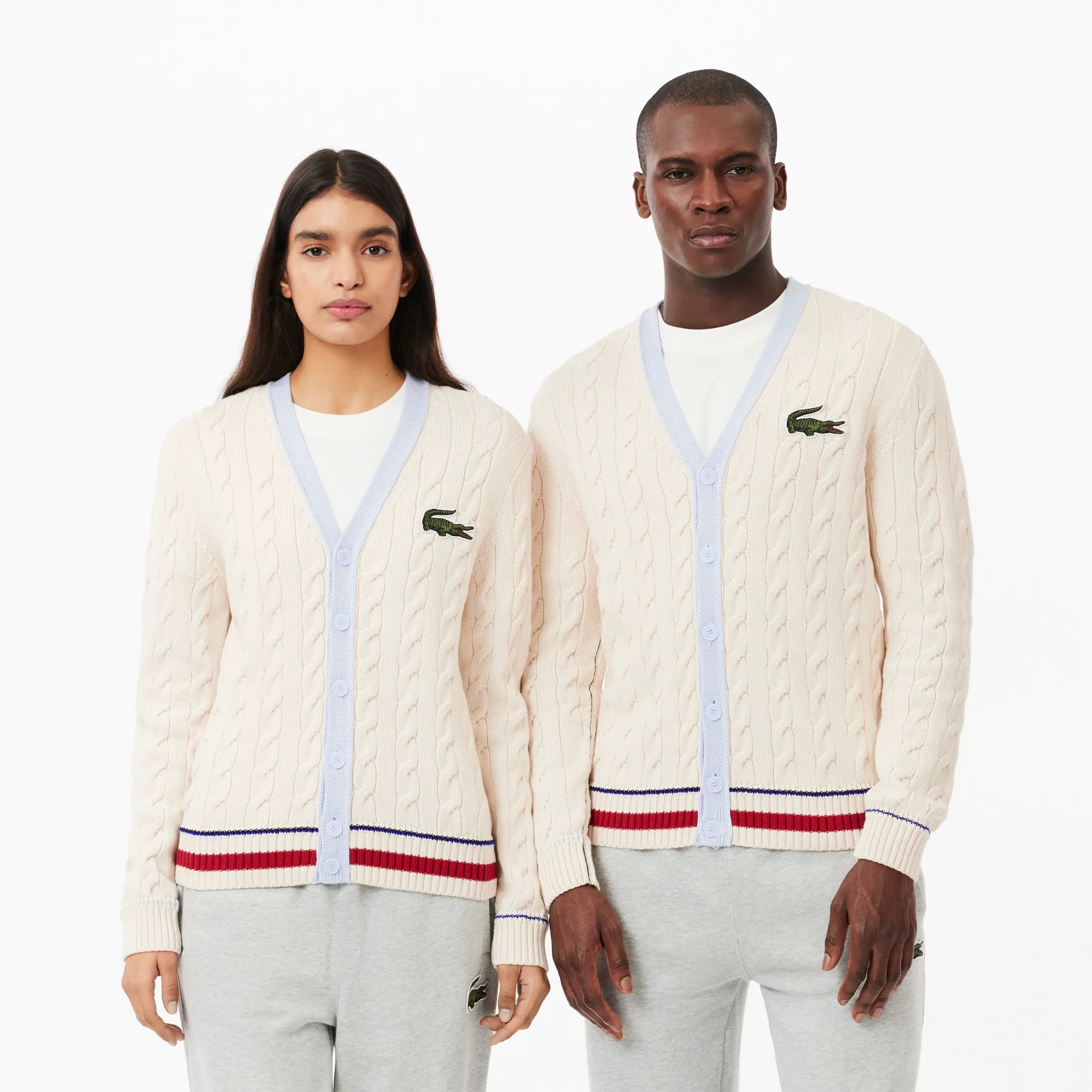 Кардиган Lacoste Croc 80's Unisex, белый, арт. AH6447