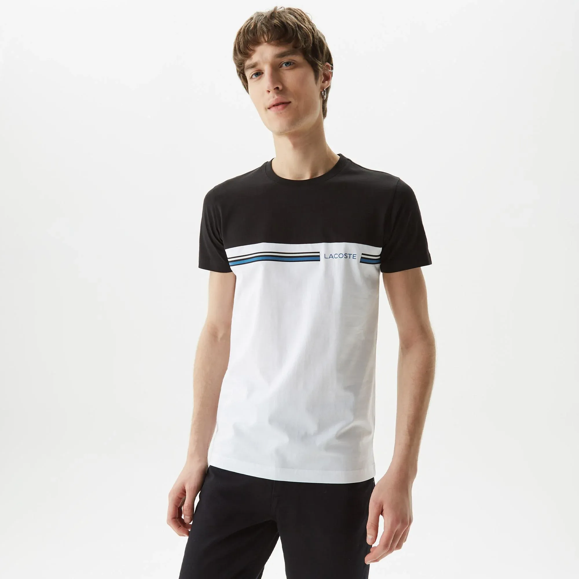 Мужская футболка Lacoste Slim Fit, черный, арт. TH0302