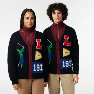 Шерстяной кардиган Lacoste Golfer Unisex, синий, арт. AH0811