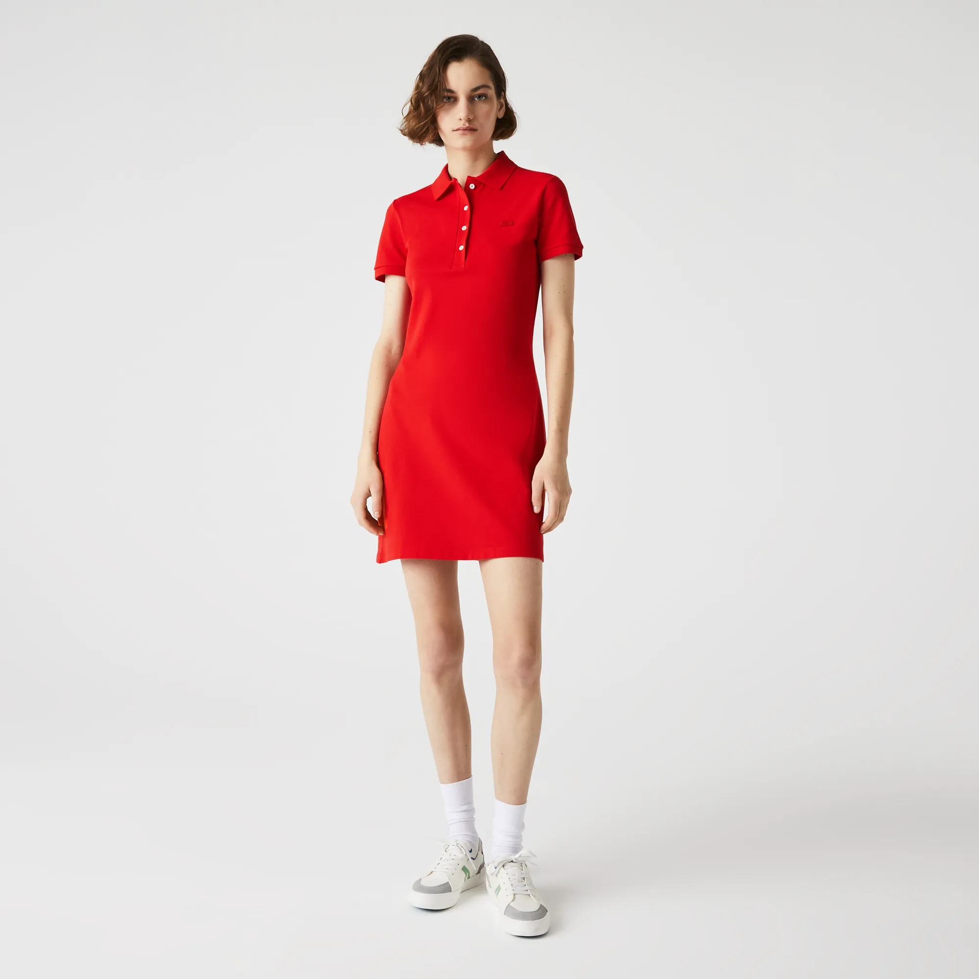Женское платье-поло Lacoste Slim Fit, красный, арт. EF5473