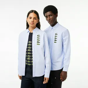 Полосатая рубашка Lacoste Croc, голубой, арт. CH3553