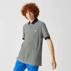 Мужское поло Lacoste Regular Fit из хлопка и льна, желтый, арт. PH9729