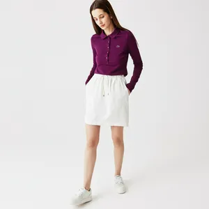 Женская юбка Lacoste с регулируемым поясом, белый, арт. JF0108