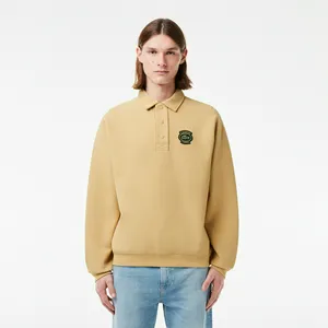 Мужской свитшот Lacoste Loose Fit с воротником поло, бежевый, арт. SH7881