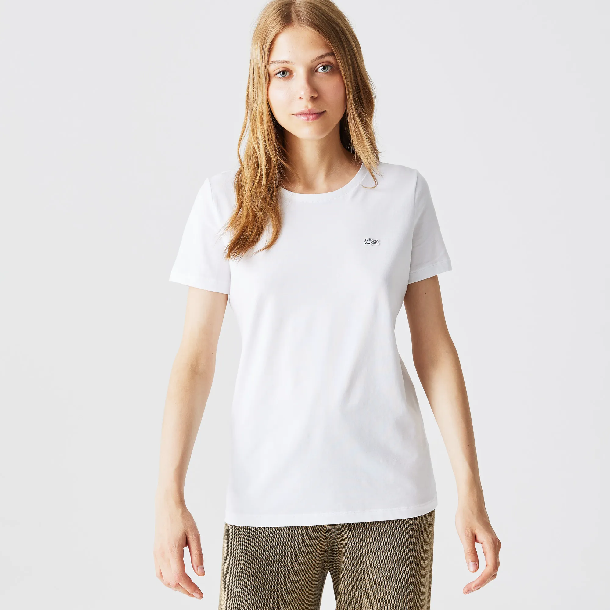 Женская футболка Lacoste Slim Fit, белый, арт. TF0998