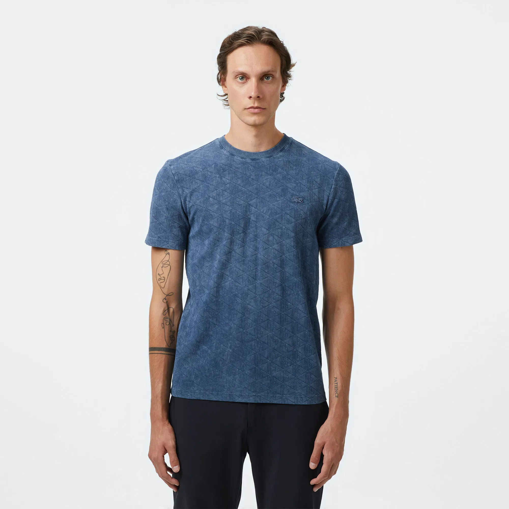 Мужская хлопковая футболка Lacoste Regular Fit, синий, арт. TH2609
