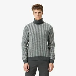 Мужской свитер Lacoste с высоким воротом, серый, арт. AH2630