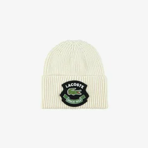 Вязаная шапка Lacoste, белый, арт. RB2501