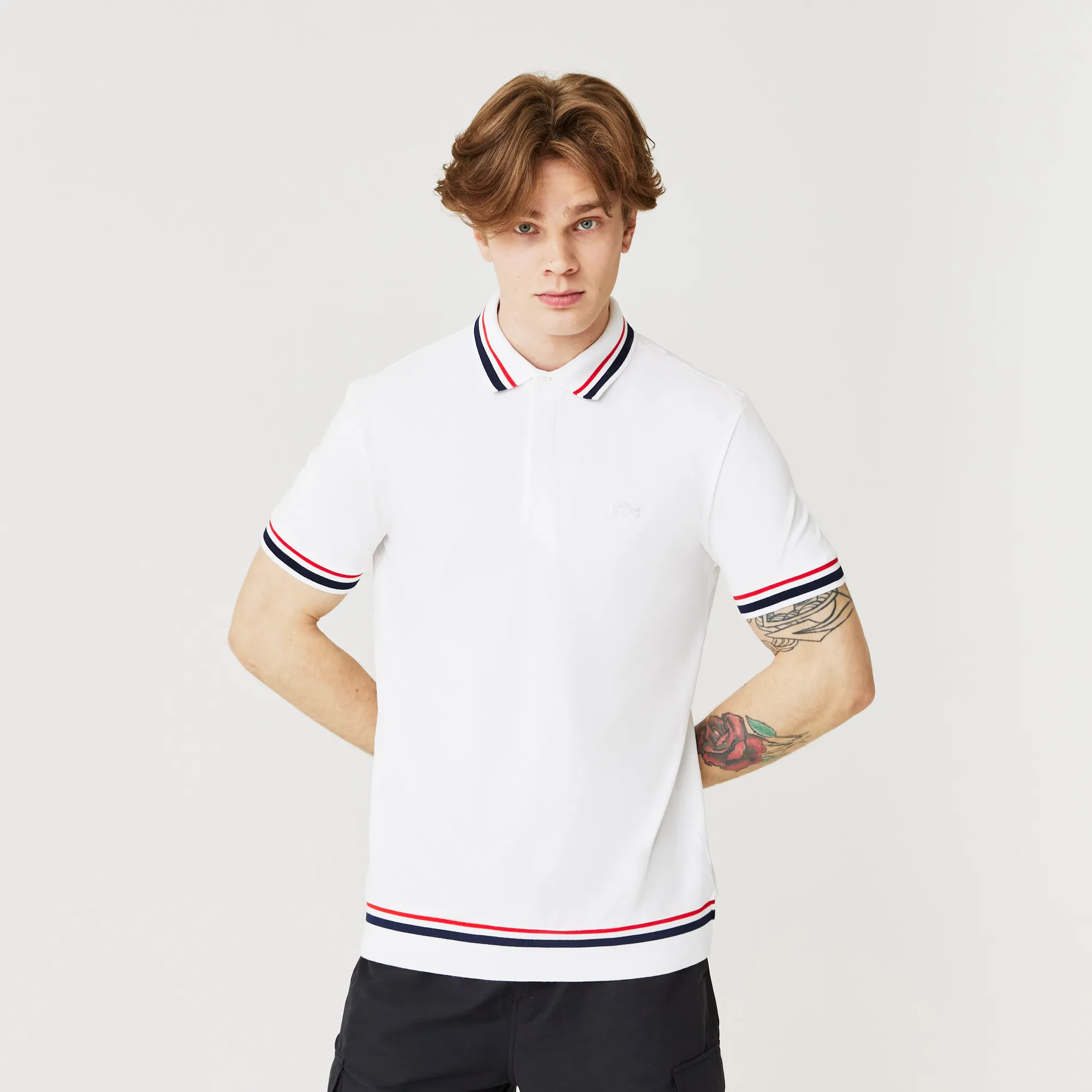 Мужское поло Lacoste Slim Fit, белый, арт. PH0307