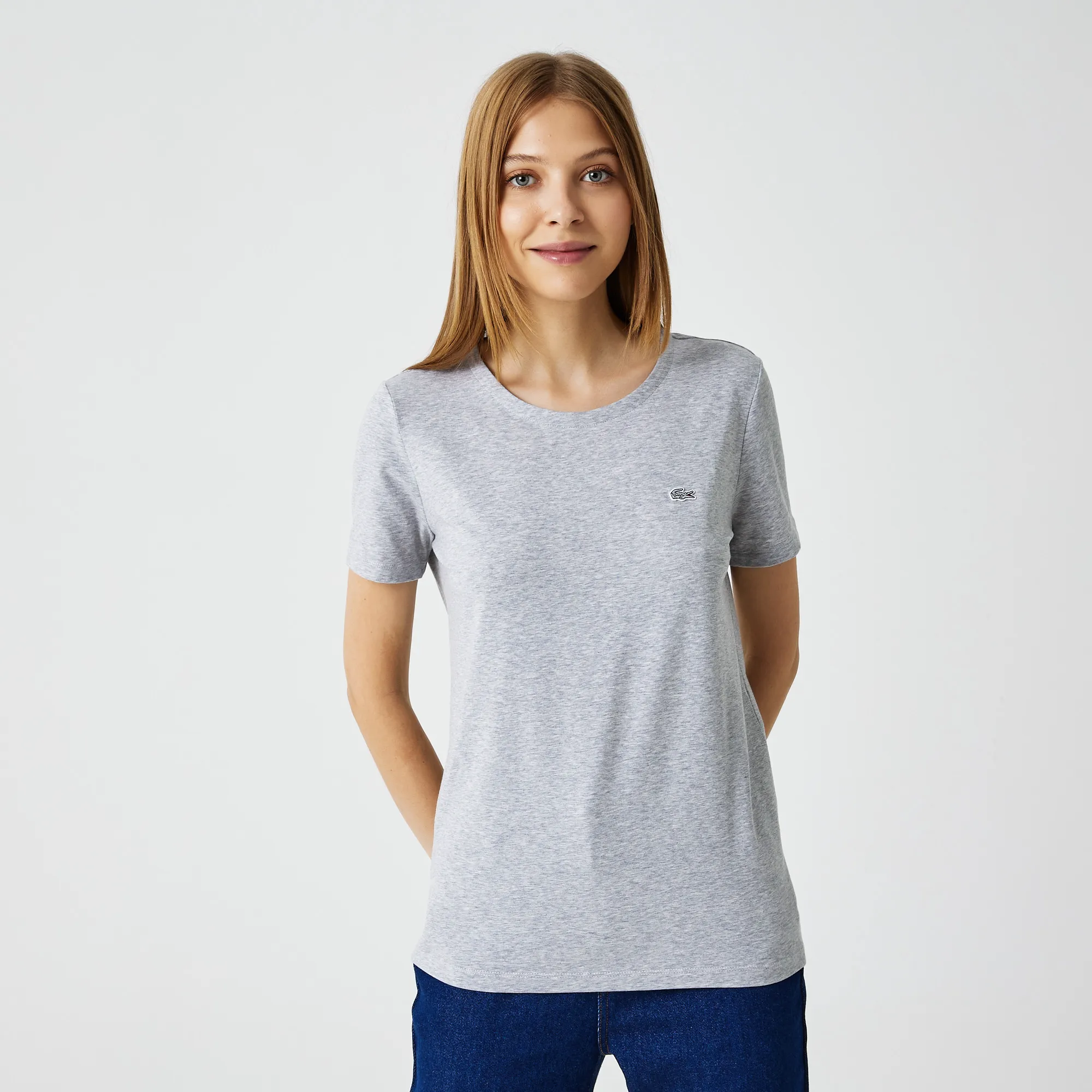 Женская футболка Lacoste Slim Fit, серый, арт. TF0998