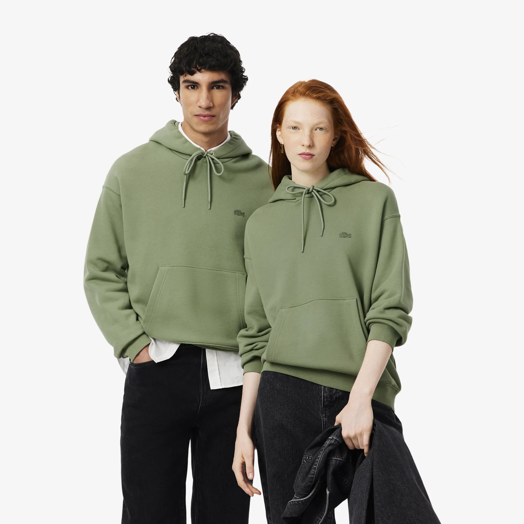 Мужской свитшот Lacoste Loose Fit, зеленый, арт. SH7741