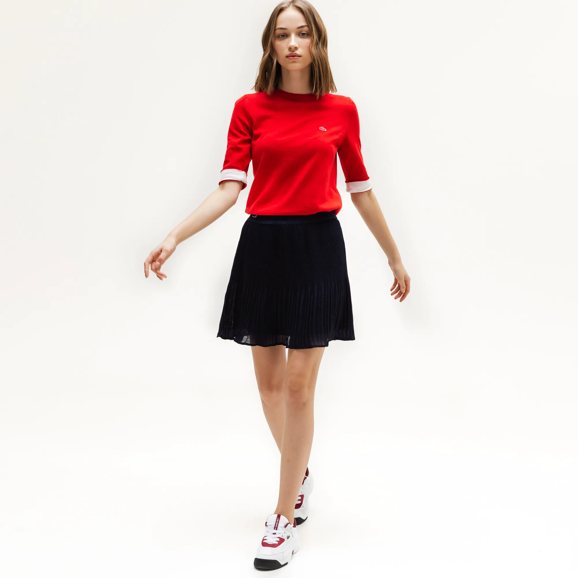 Плиссированная юбка Lacoste, синий, арт. JF0003