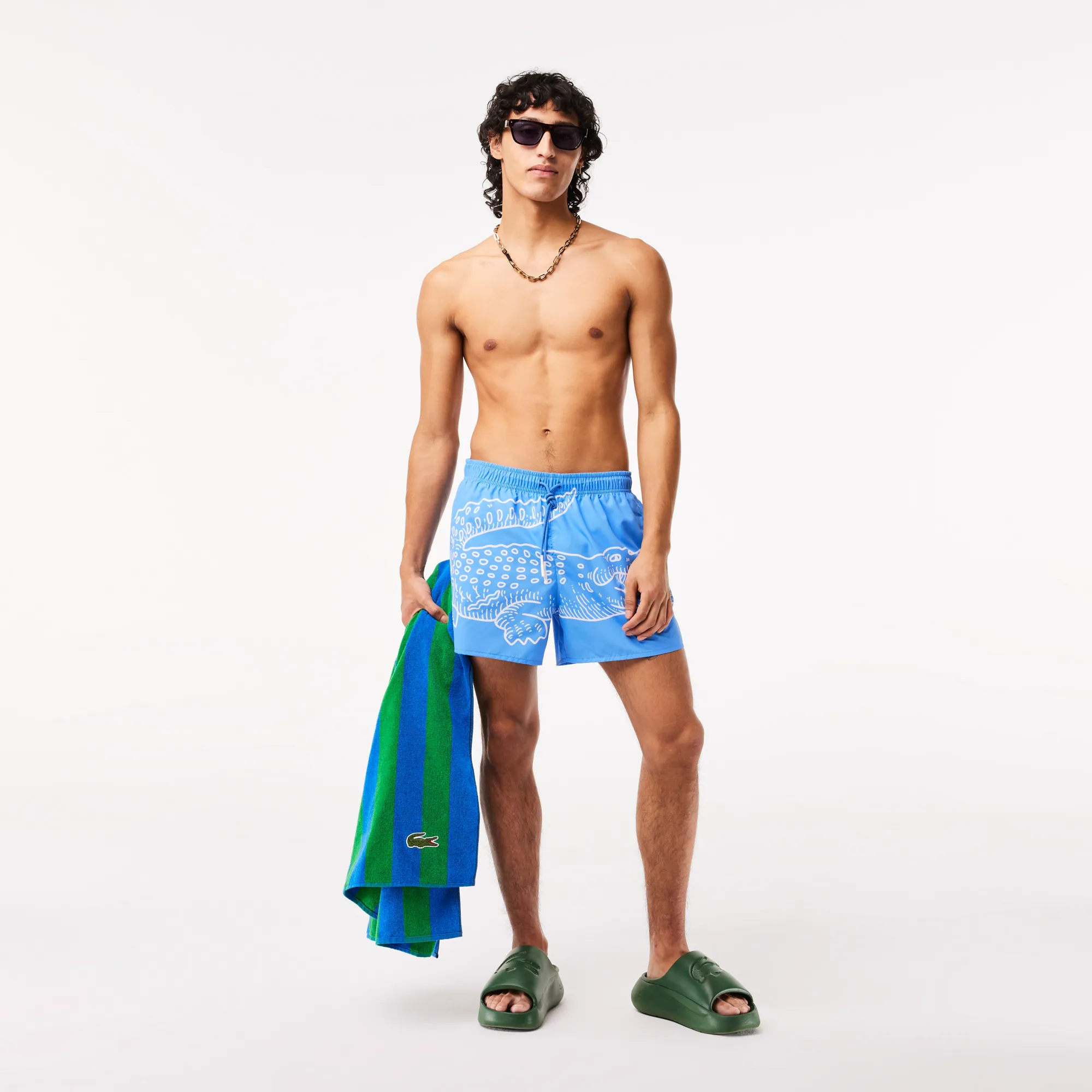Мужские купальные шорты Lacoste, голубой, арт. MH5660