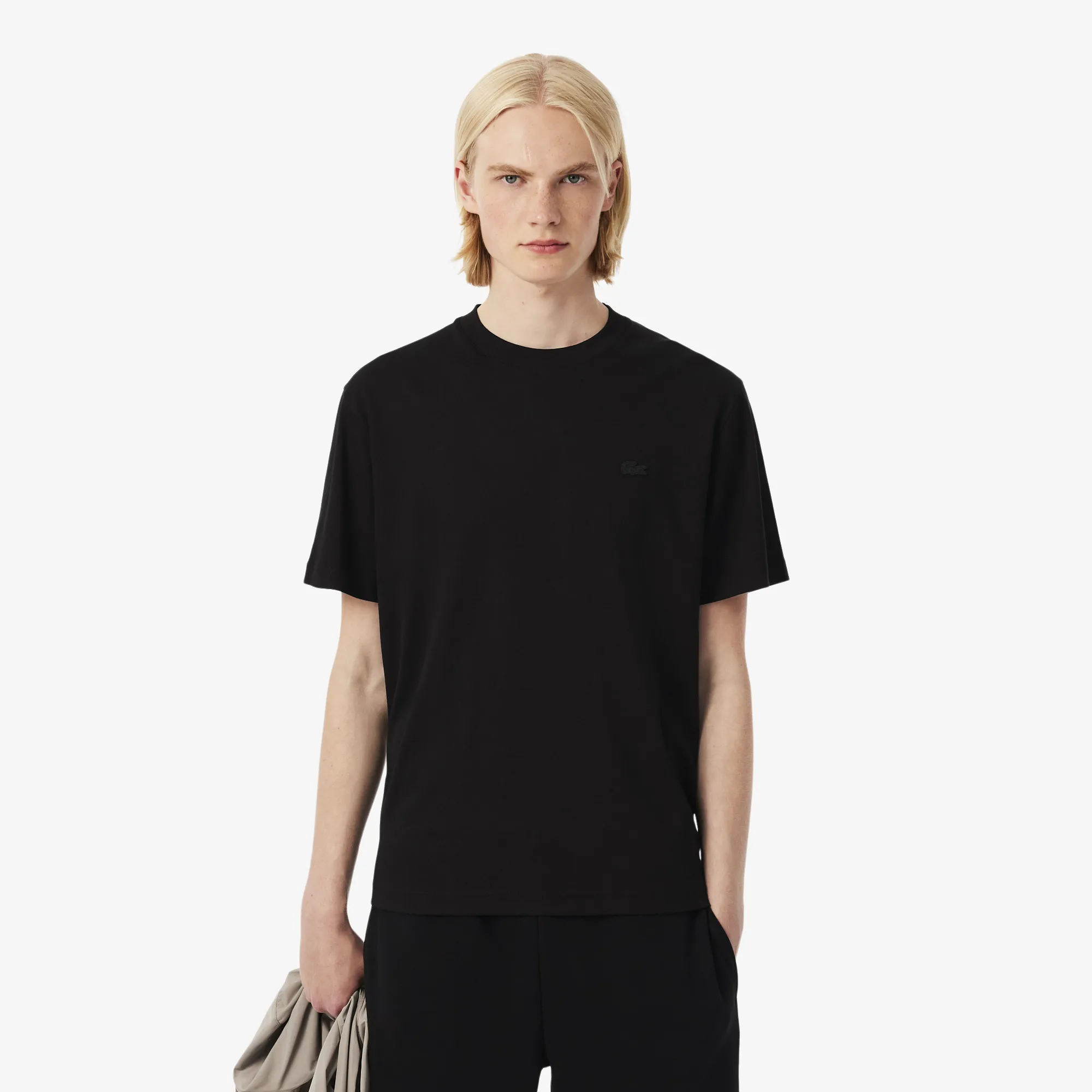 Мужская хлопковая футболка Lacoste, черный, арт. TH5931
