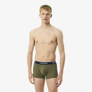 Мужское хлопковое нижнее бельё Lacoste (3 штуки), зеленый, арт. 5H1300