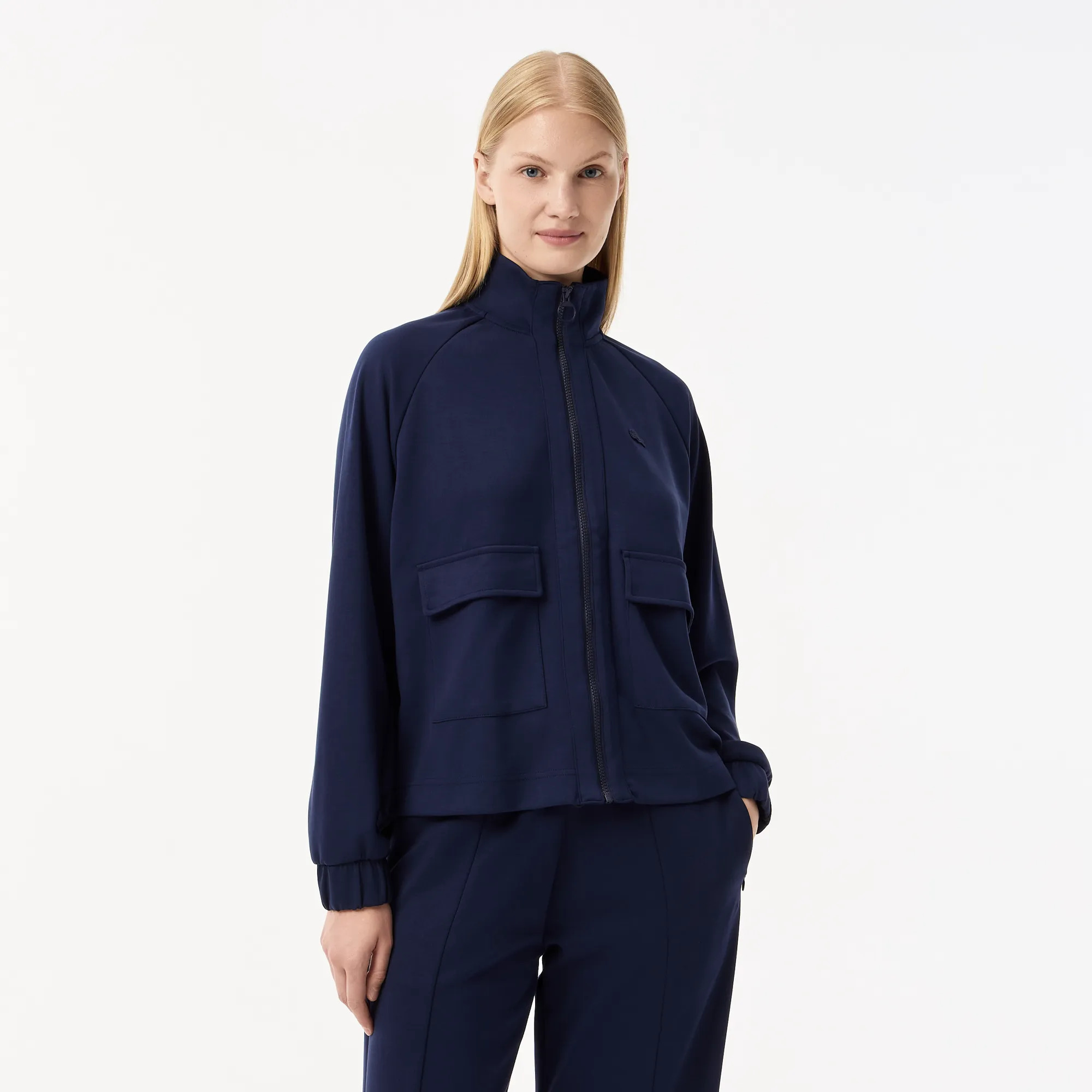 Женская толстовка Lacoste Loose Fit на молнии, синий, арт. SF0513
