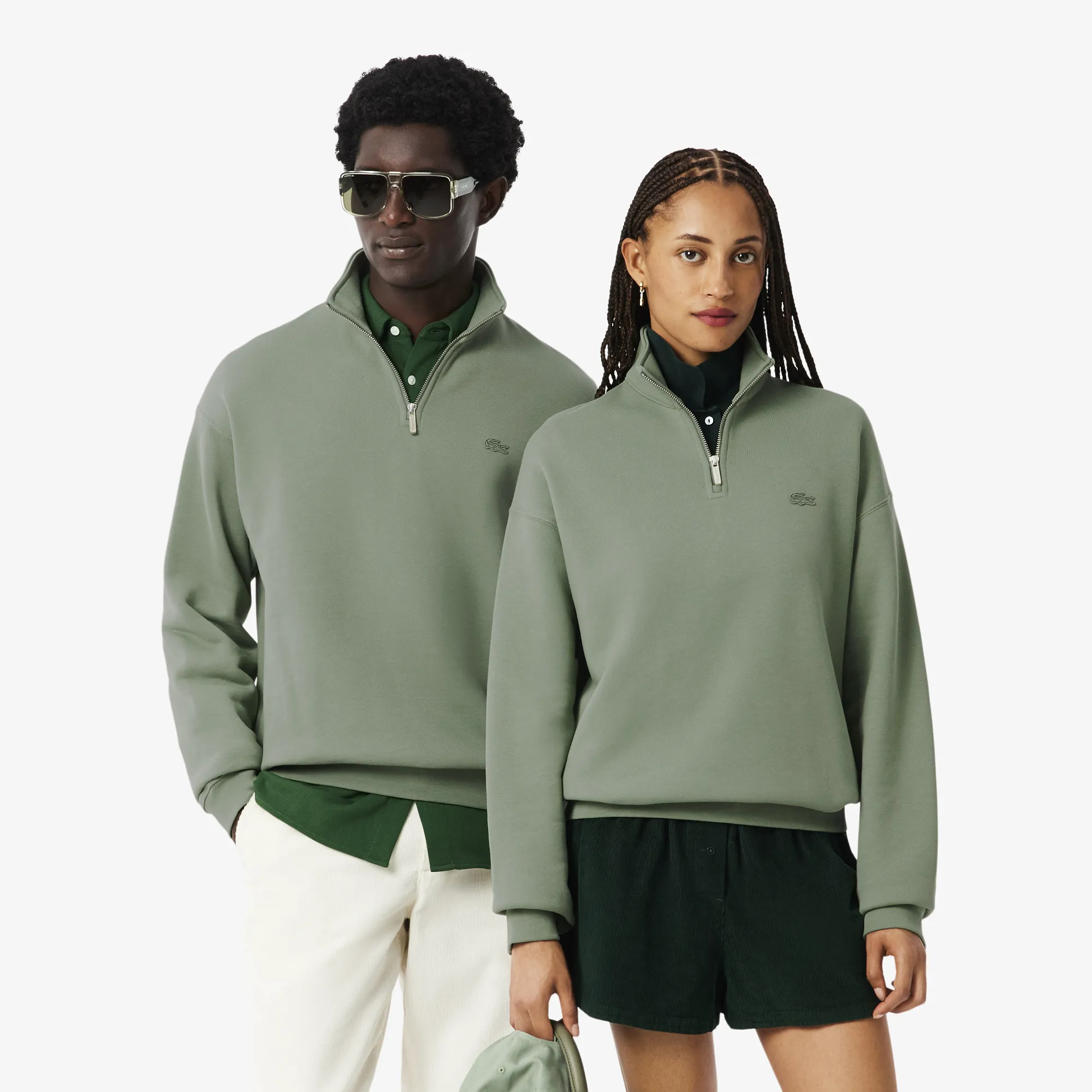 Мужской свитшот Lacoste Loose Fit, зеленый, арт. SH7759