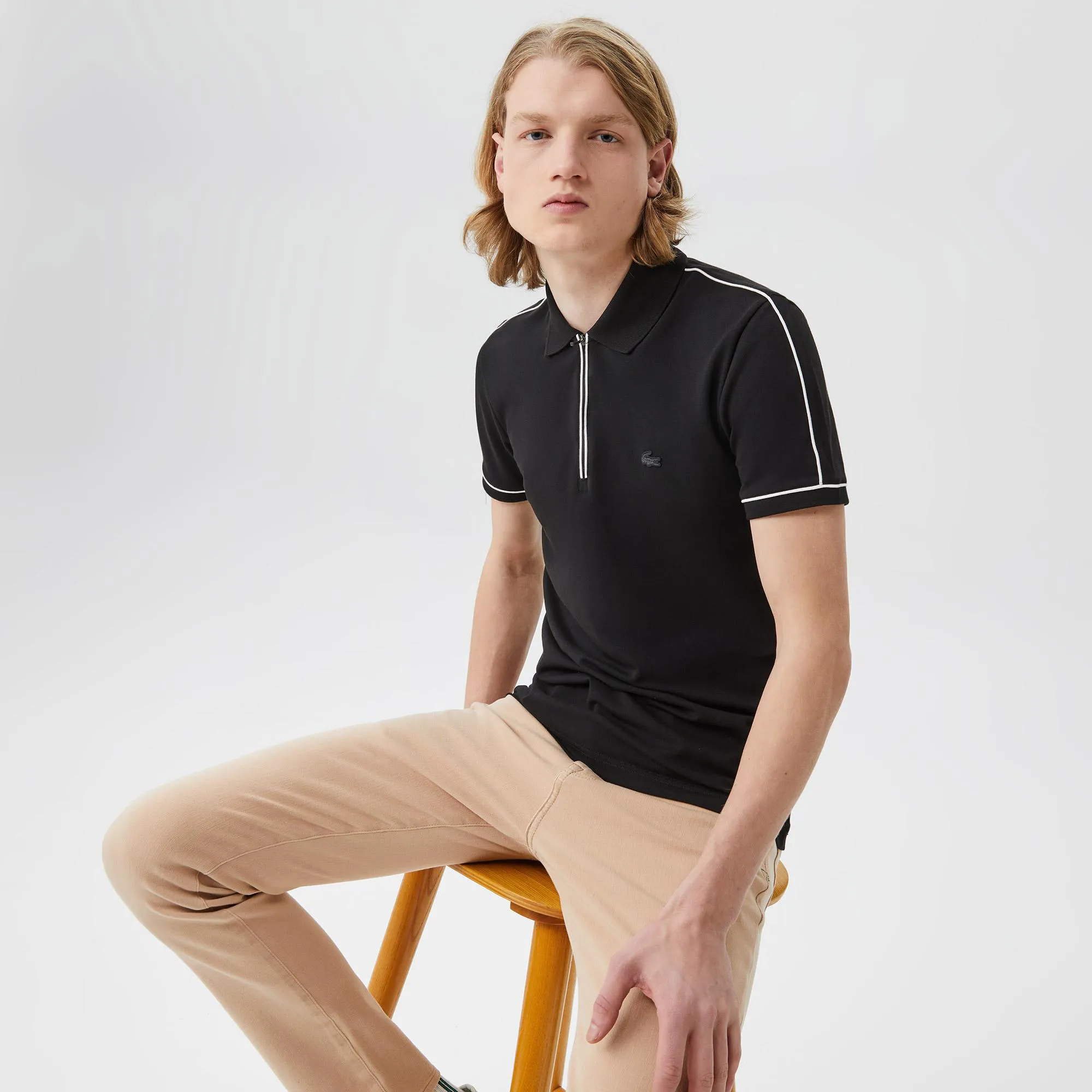 Мужское поло Lacoste Slim Fit, черный, арт. PH0349