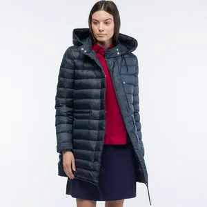 Женская длинная стёганная куртка Lacoste, синий, арт. BF8800