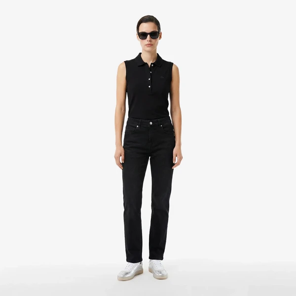 Женские хлопковые брюки Lacoste, черный, арт. HF0674
