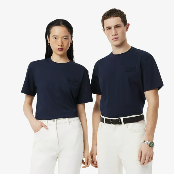Футболка Lacoste хлопковая унисекс, синий, арт. TH0753
