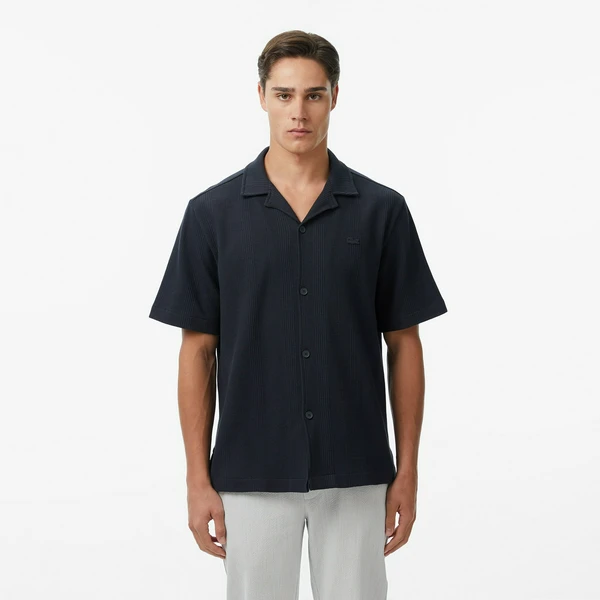 Мужская рубашка Lacoste с коротким рукавом, синий, арт. CH0634