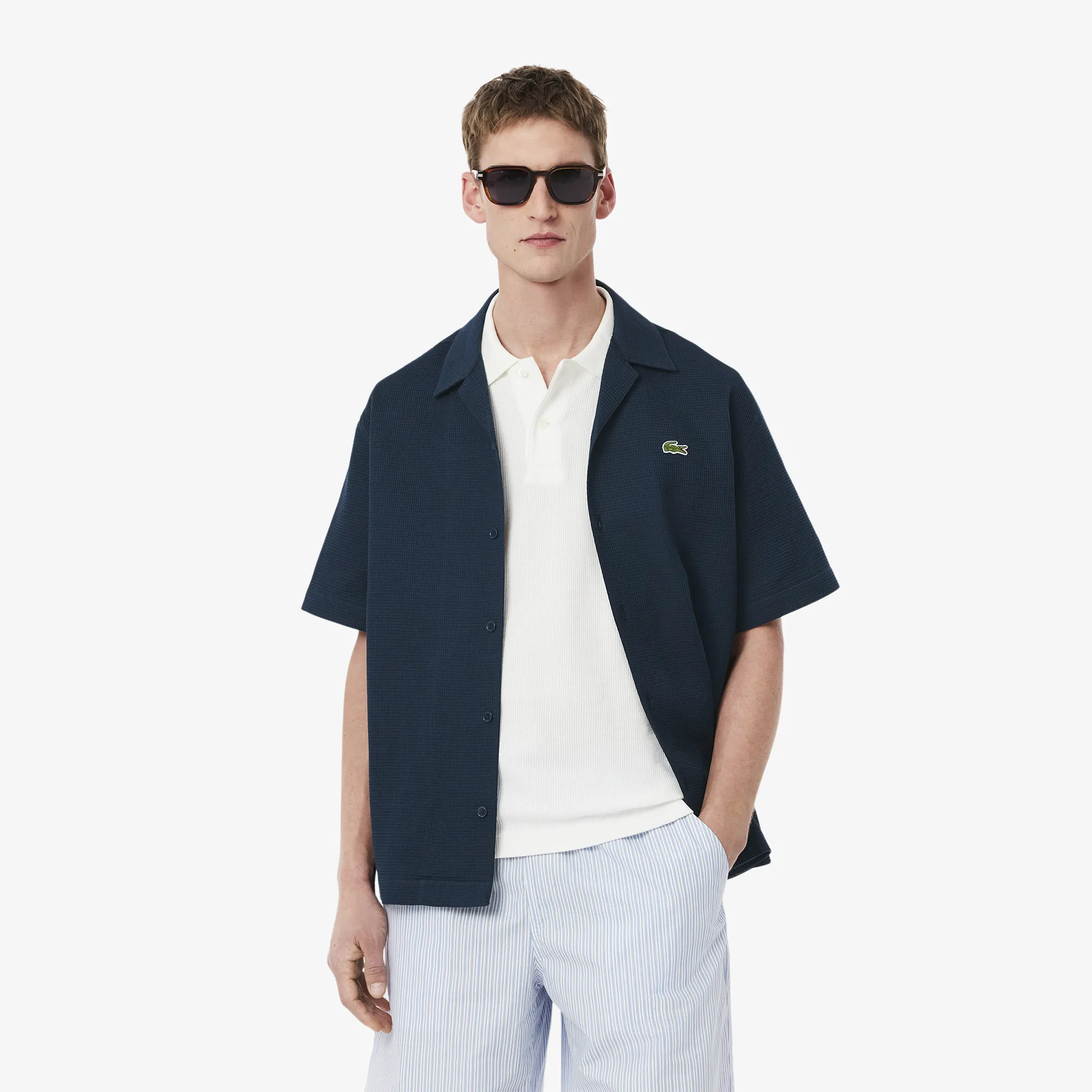 Рубашка Lacoste из органического хлопка, синий, арт. CH9924