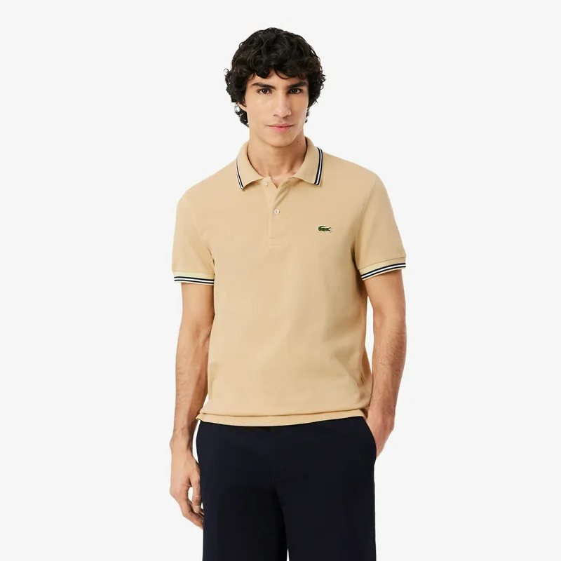 Мужское поло Lacoste из хлопка, бежевый, арт. PH9875
