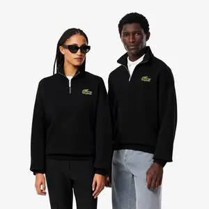 Толстовка Lacoste с молнией и высоким воротом, черный, арт. SH2748