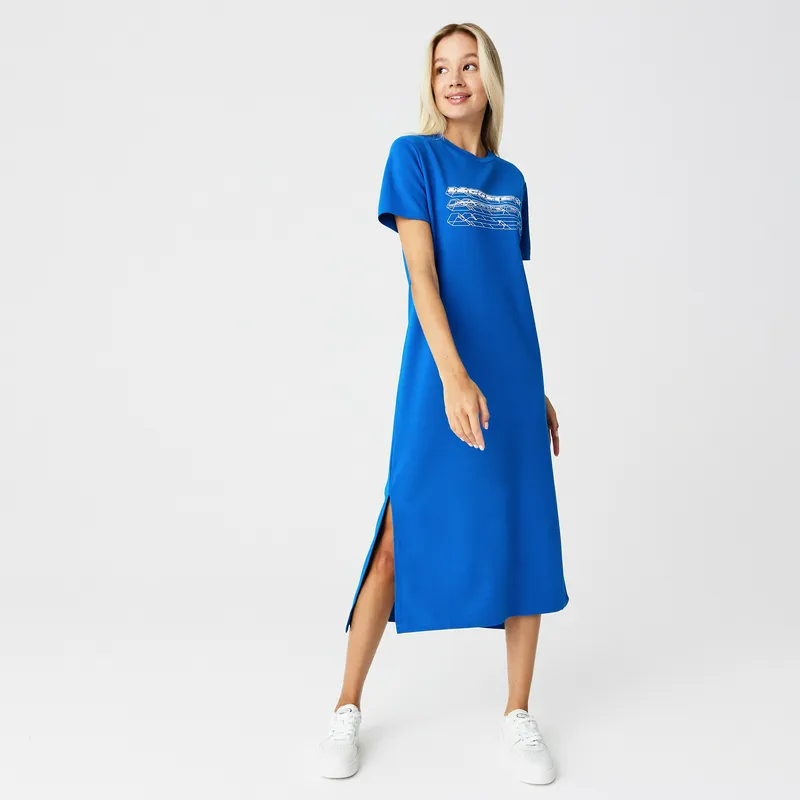 Платье Lacoste с вырезом, синий, арт. EF0328