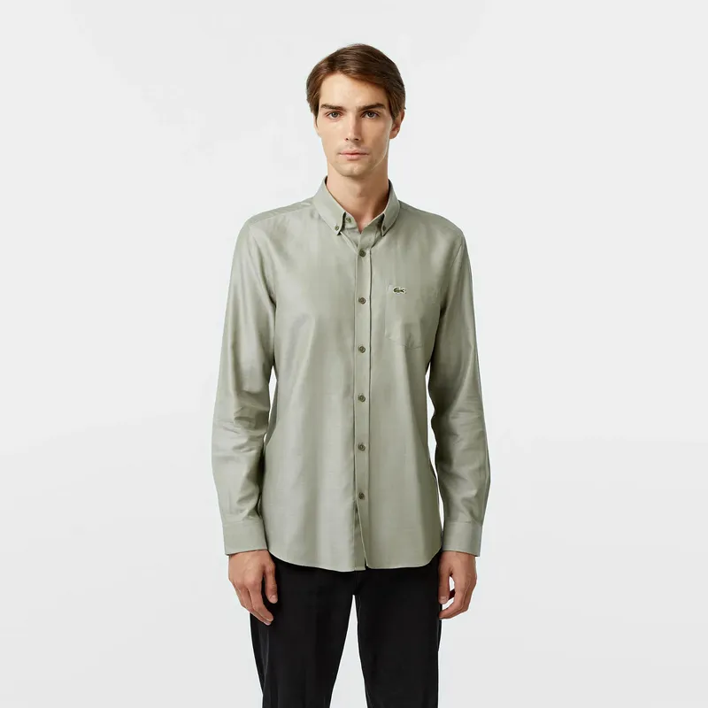 Рубашка Lacoste приталенная, зеленый, арт. CH2528