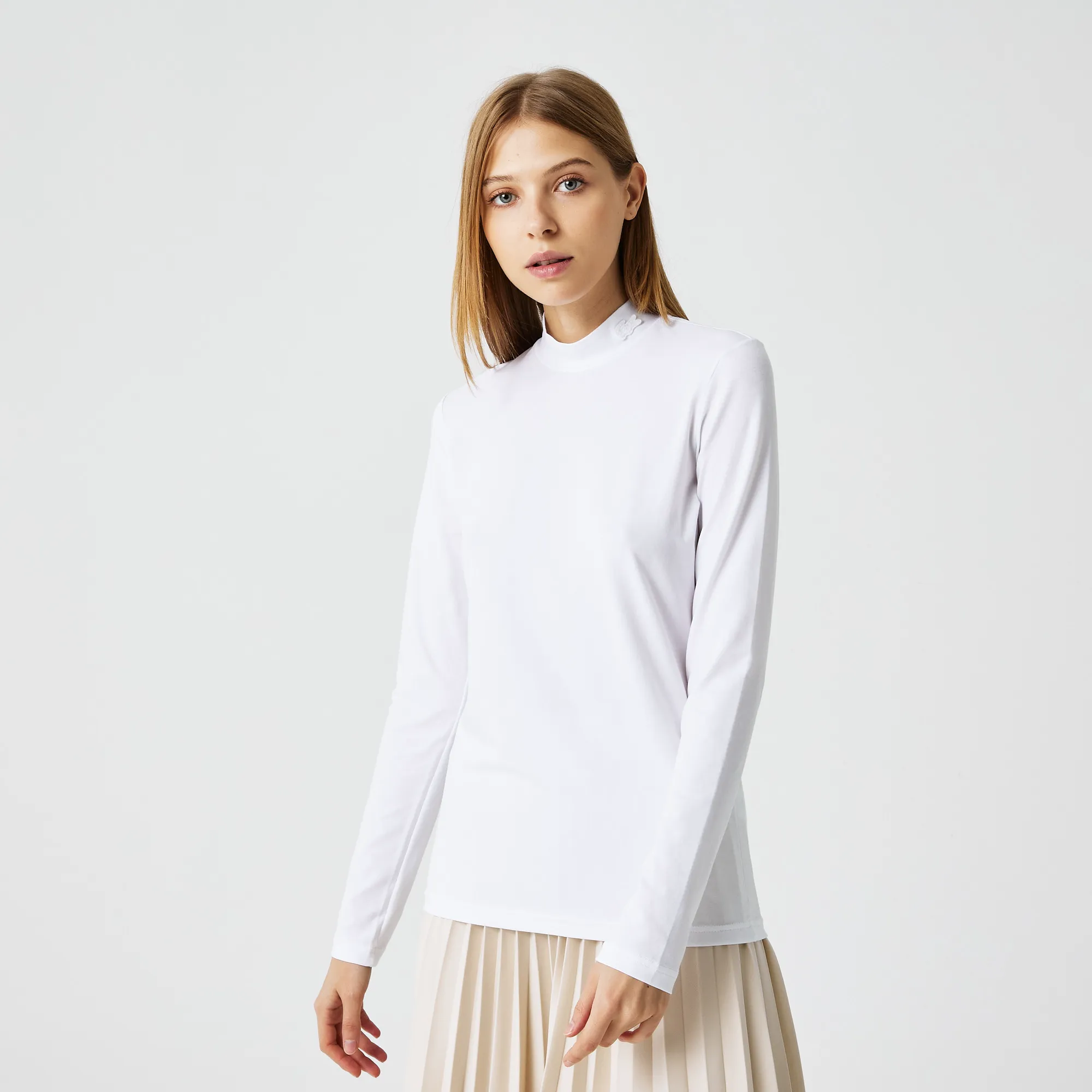 Футболка-лонгслив Lacoste Slim Fit, белый, арт. TF2213