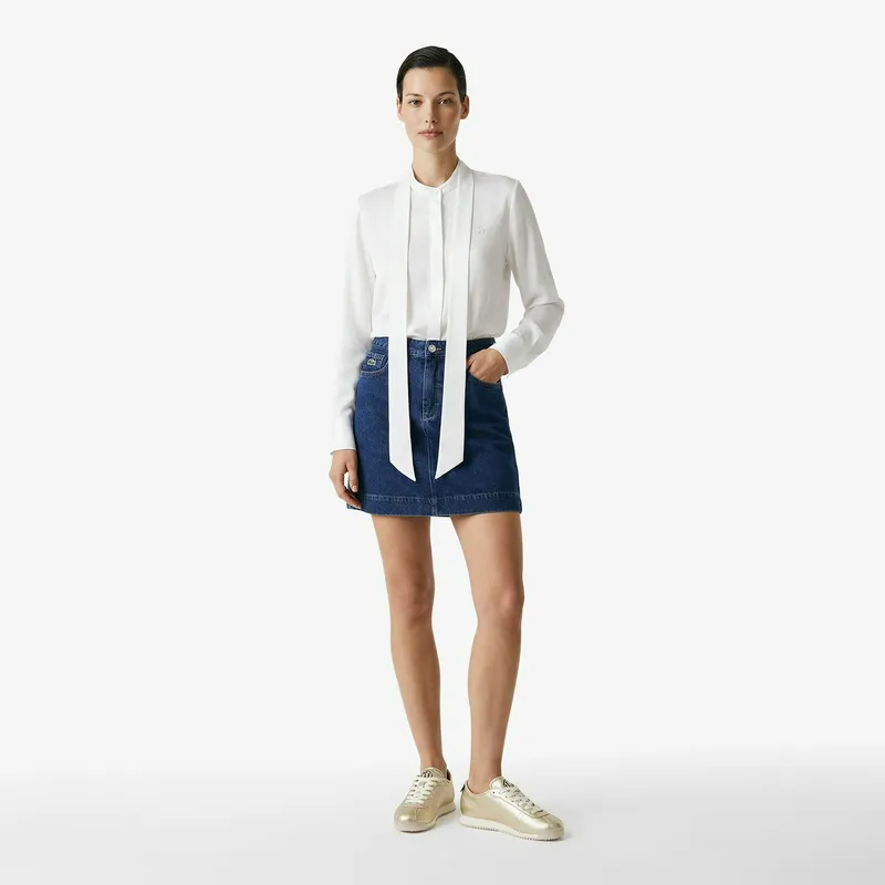 Юбка Lacoste из хлопка, синий, арт. JF0613