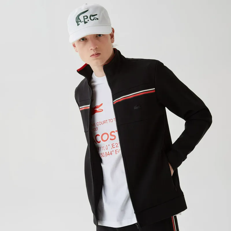 Толстовка Lacoste приталенного кроя, черный, арт. SH0302