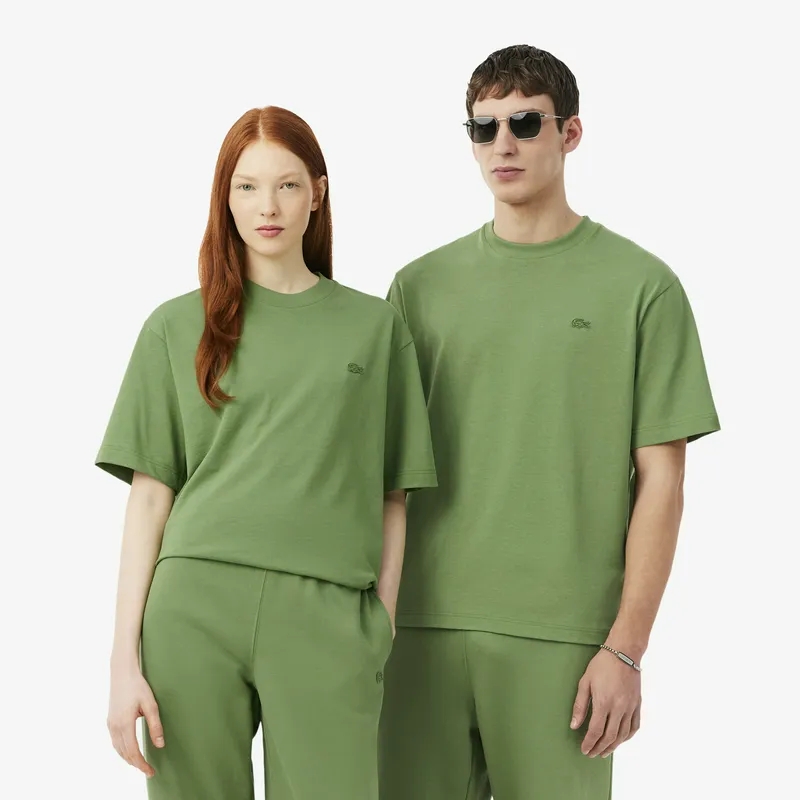 Футболка Lacoste свободного кроя из органического хлопка, зеленый, арт. TH7744