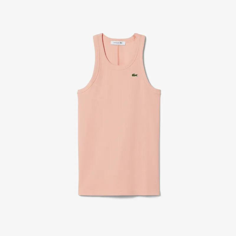 Майка женская Lacoste облегающая хлопковая, розовый, арт. TF5388