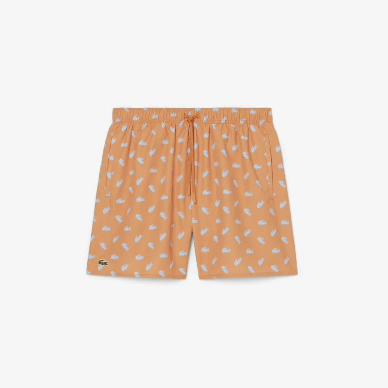 Купальные шорты Lacoste из хлопка, оранжевый, арт. MH1851