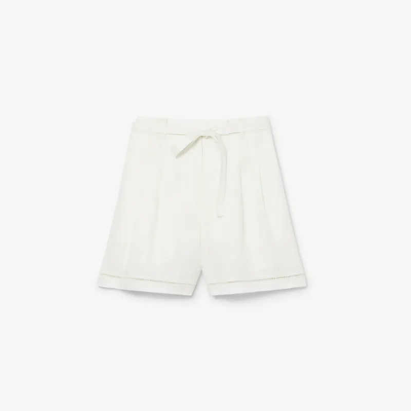 Бермуды Lacoste из смеси льна, белый, арт. FF1026
