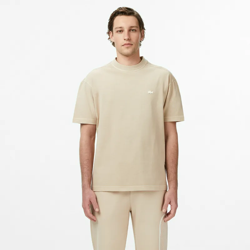 Футболка Lacoste хлопковая, бежевый, арт. TH0635