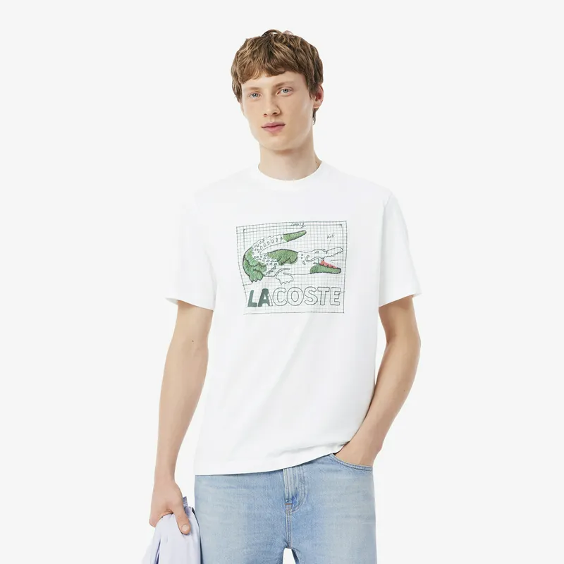 Футболка Lacoste хлопковая, белый, арт. TH1446