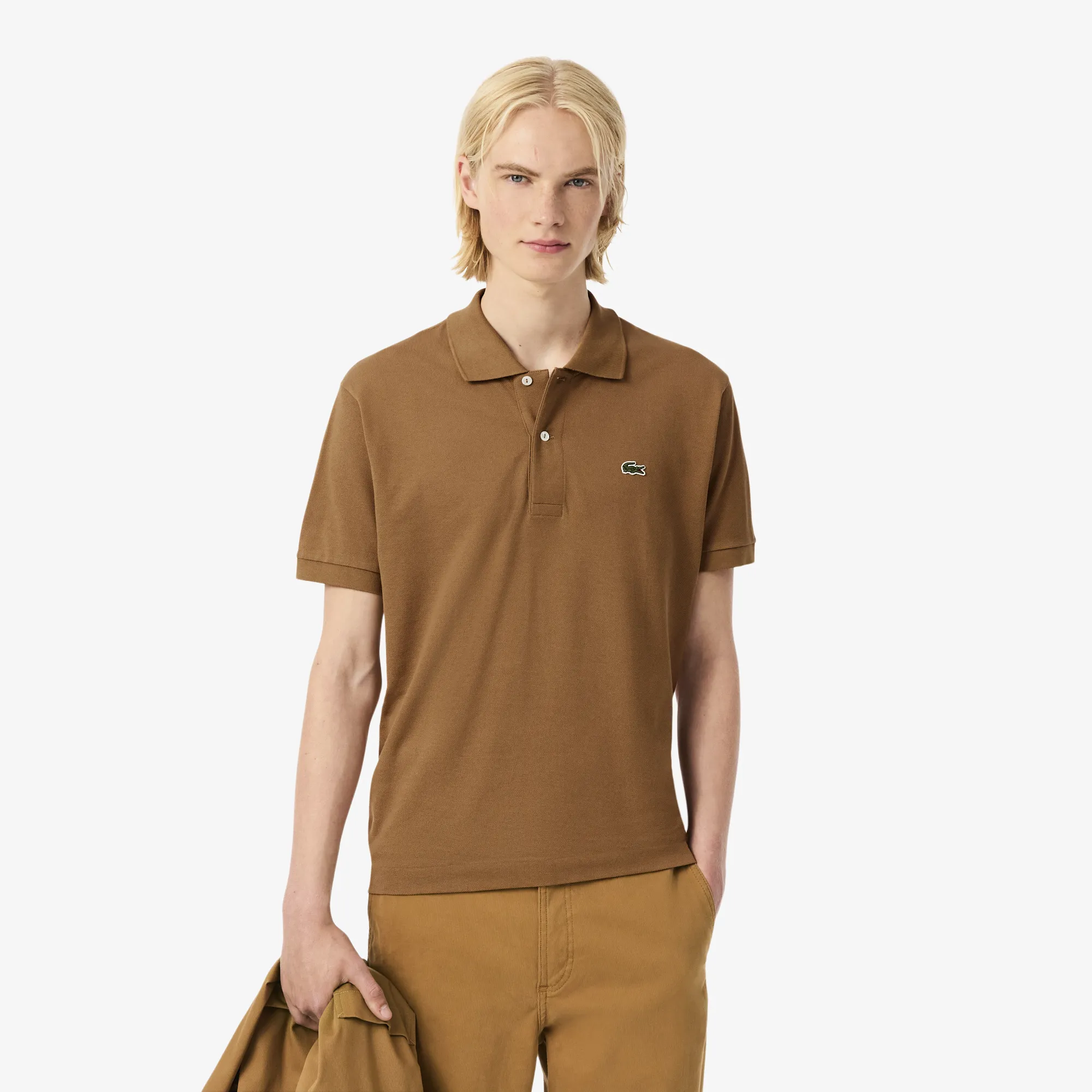 Поло Lacoste L1212 Classic Fit, коричневый, арт. L1212