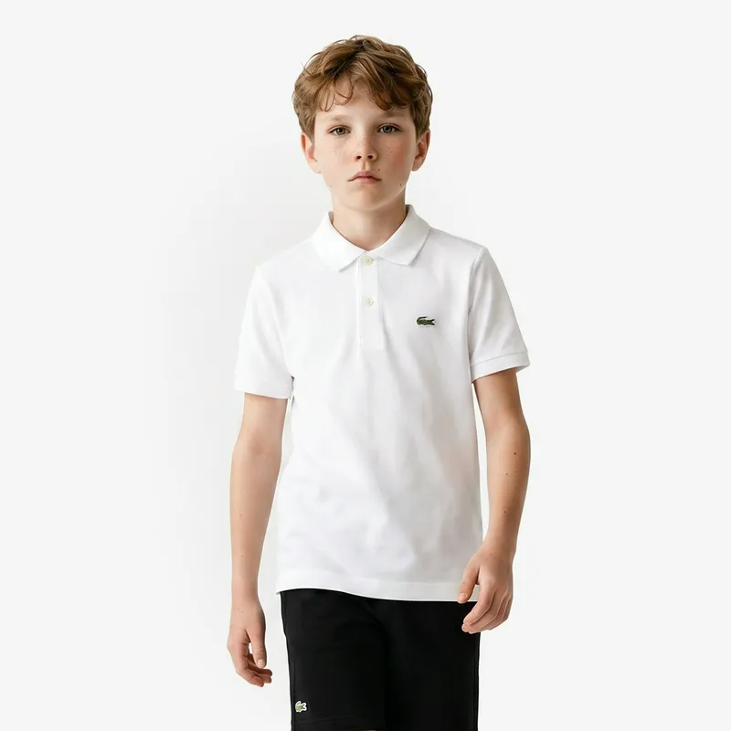 Поло детское Lacoste хлопковое, белый, арт. PJ1463